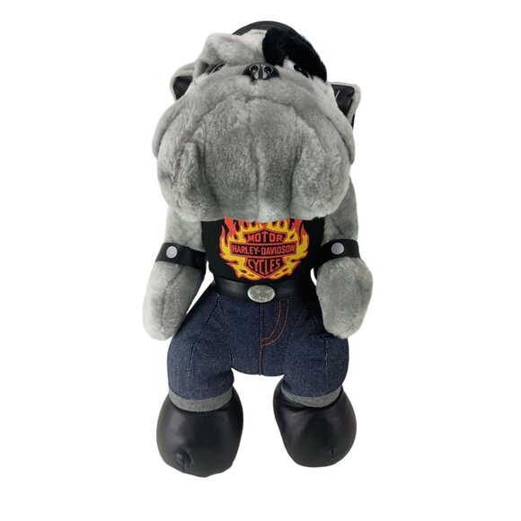 Retro Offical Harley Davidson Bulldog 16" Plush 1993 Stuffed Animal - Picture 3 of 9